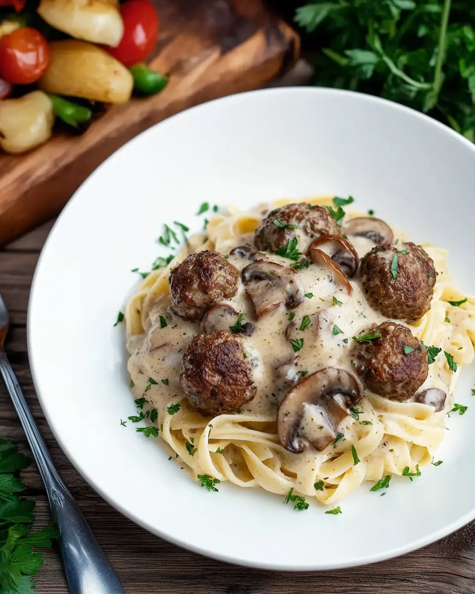 Nudeln mit Pilzen und Hackbällchen: Irresistibly Comforting Dinner 6