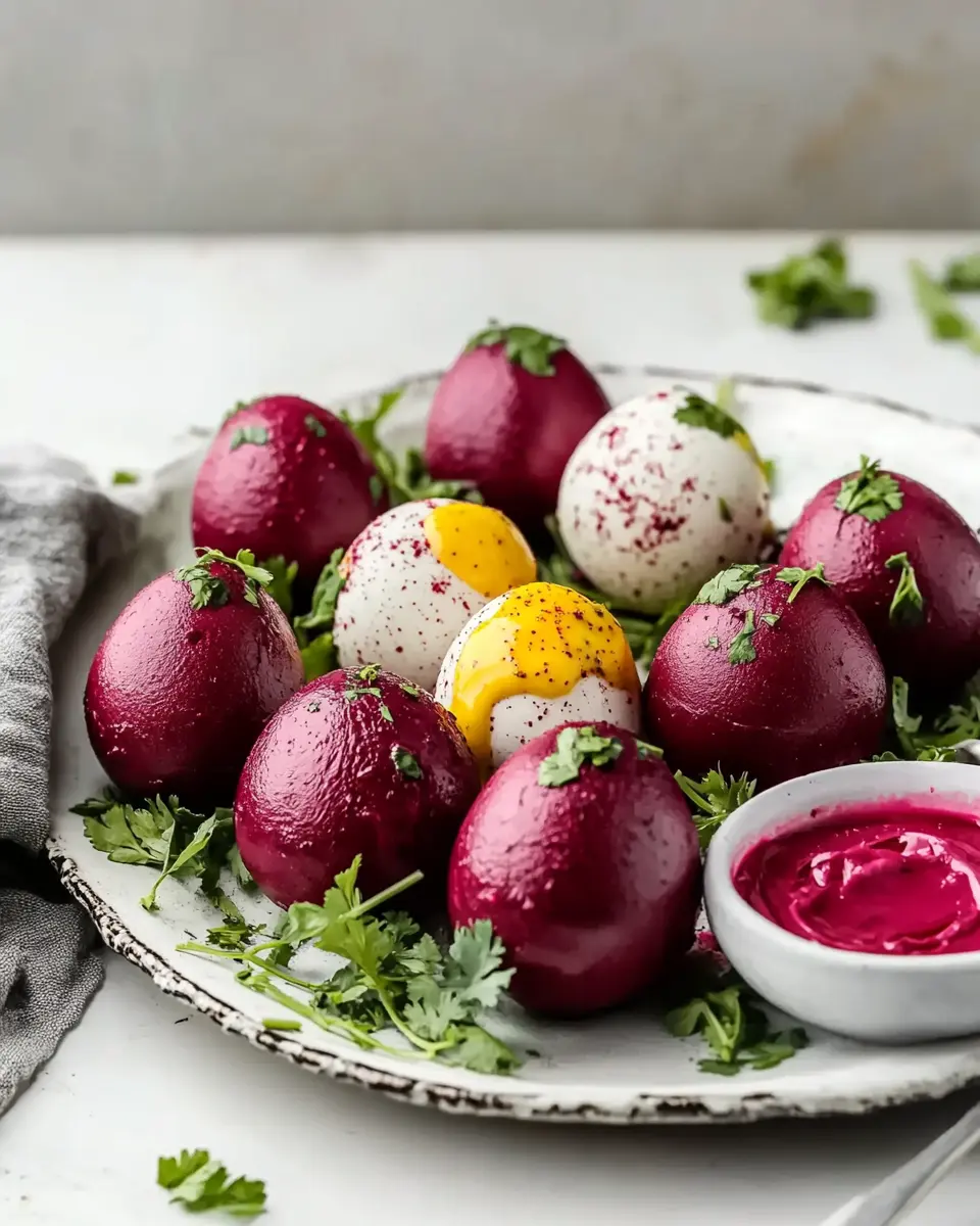Rote Rüben Eier: Easy Colorful Easter Delight with Dip 6