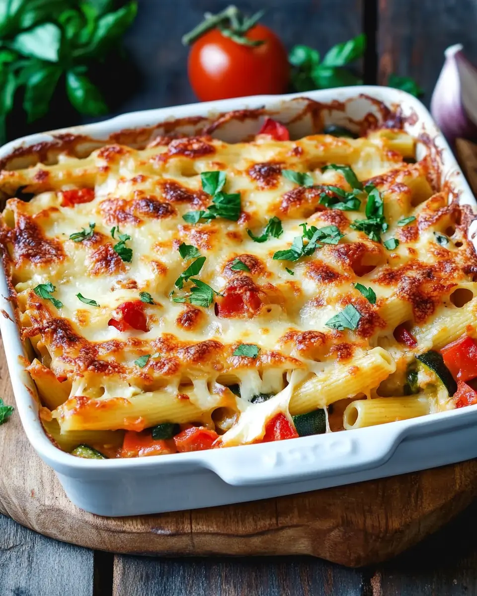 Vegetarischer Nudelauflauf: So cremig und käsig – der allerbeste! First Image First Image