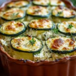 Zucchini-Auflauf mit Hüttenkäse und Parmesan First Image First Image
