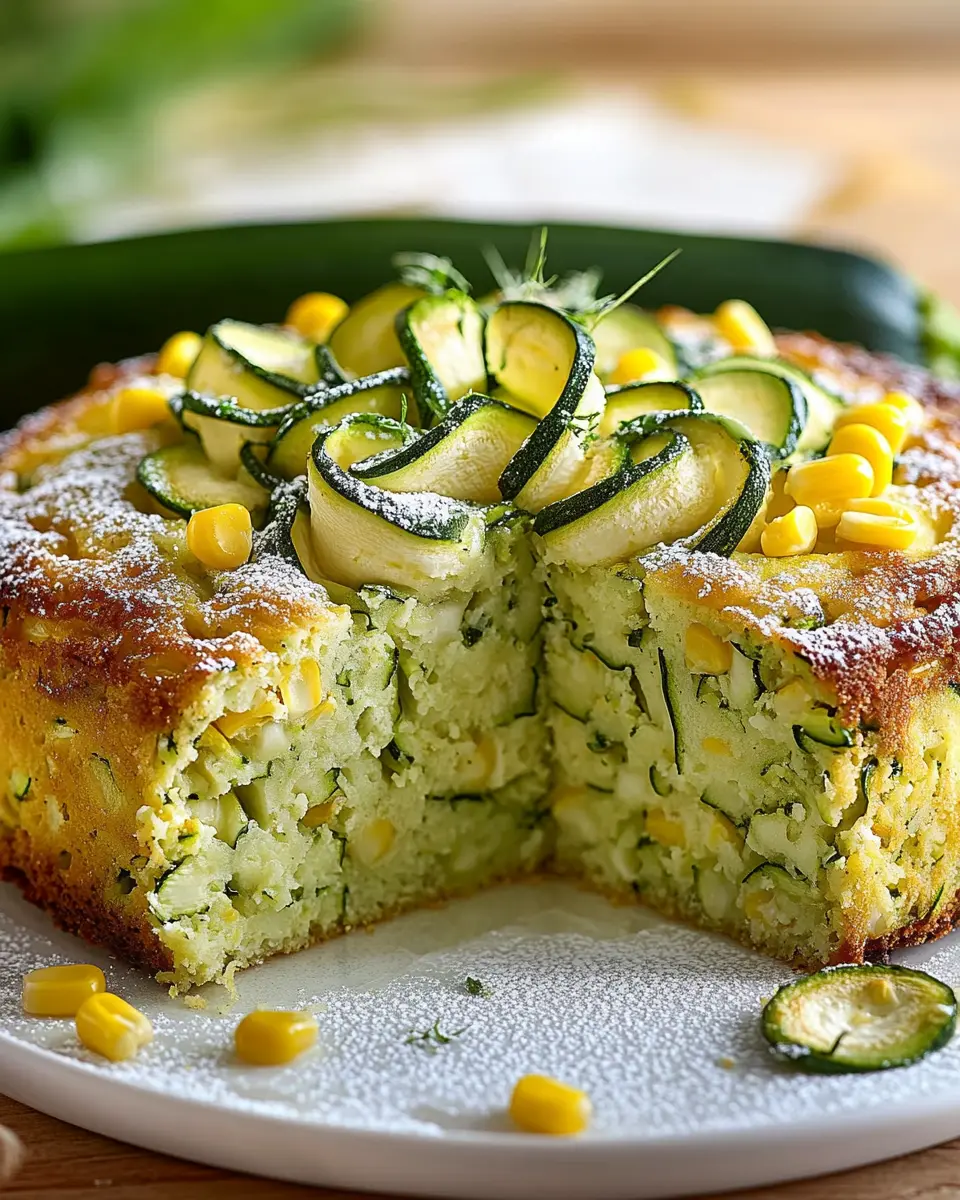 Zuckermais-Zucchini-Kuchen First Image First Image