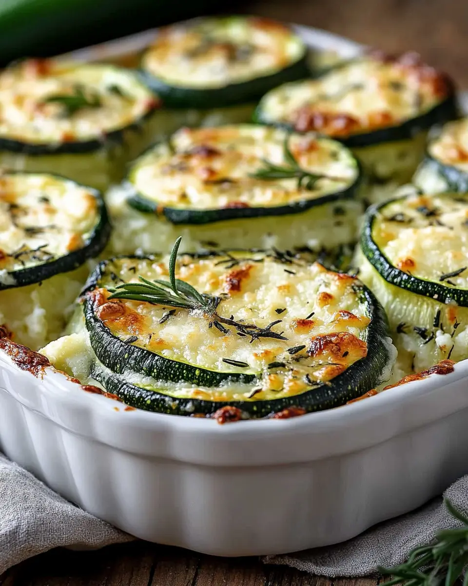 Zucchini-Auflauf mit Hüttenkäse und Parmesan First Image First Image