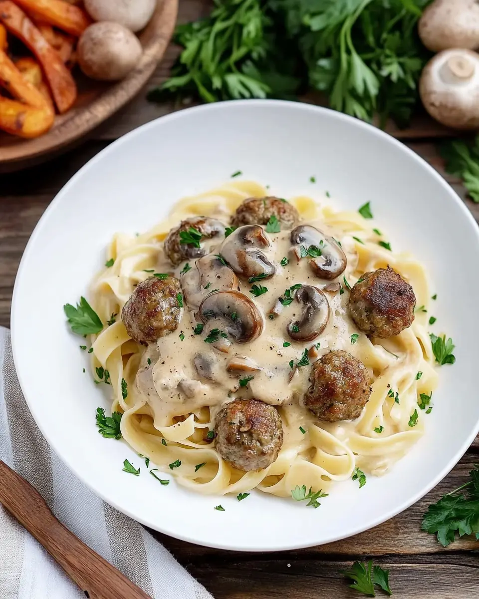 Nudeln mit Pilzen und Hackbällchen: Irresistibly Comforting Dinner 7