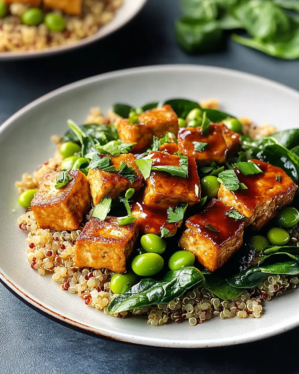 Süß-saurer Tofu mit Spinat-Quinoa: Easy Comfort Bowl Delight 5