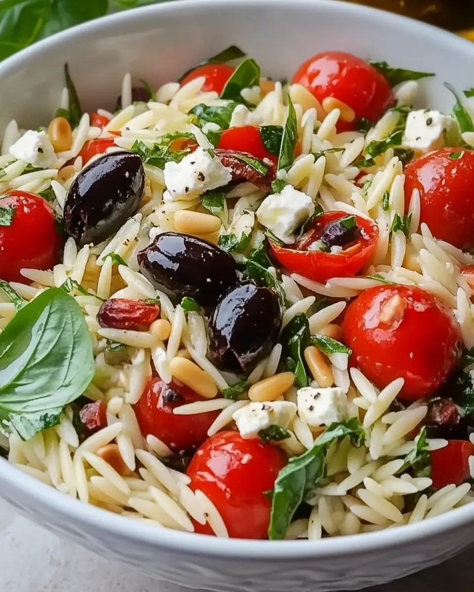 Italienisches Orzo Salat – Frischer Nudelsalat mit mediterranem Flair First Image First Image