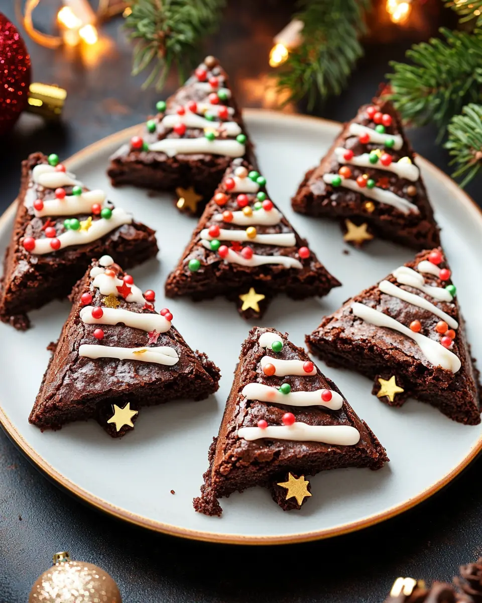 Brownie-Weihnachtsbäume First Image First Image