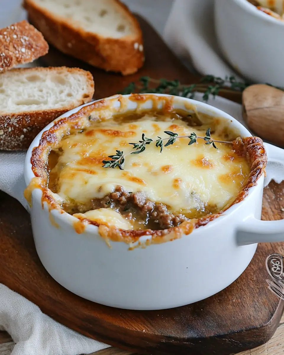 Französische Zwiebelsuppe mit Käse und Hackfleisch: Pure Comfort 7 pql7mu4mj1sw6ei6svyo