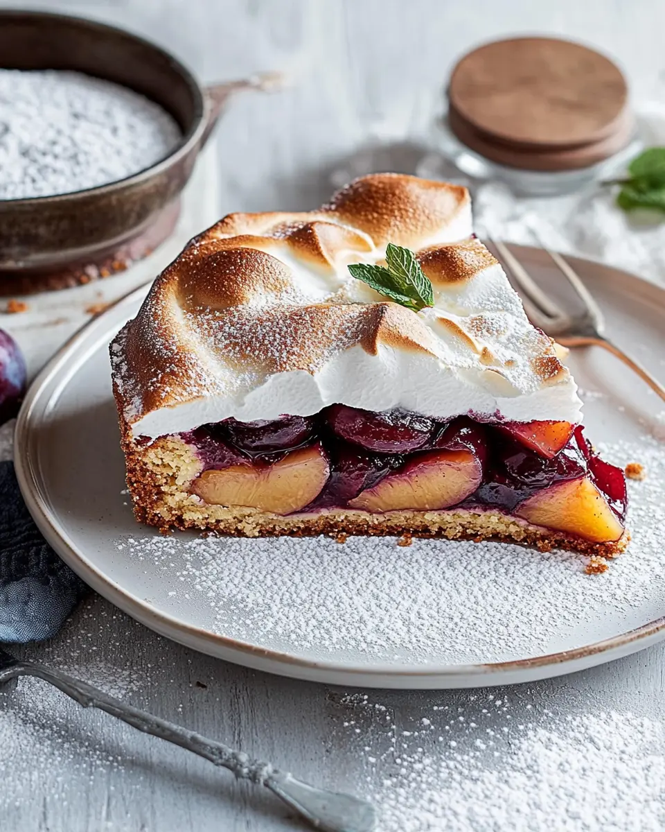 Pflaumenkuchen mit Baiser First Image First Image