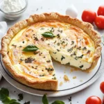 Weiße Käse Quiche mit Croissant-Boden First Image First Image