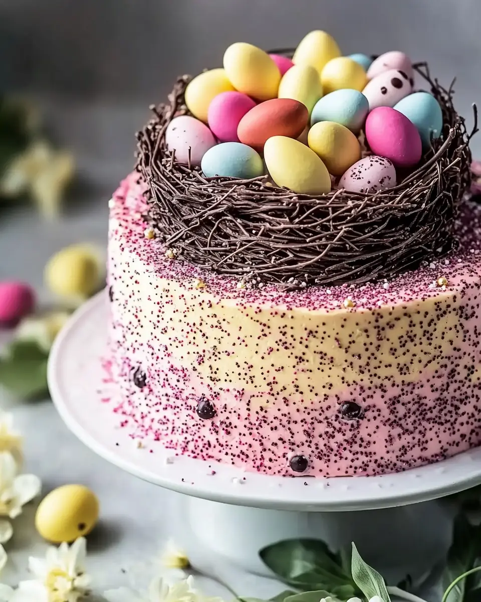 Gesprenkelte Ostertorte: Bestes Rezept mit Schokoladennest! 5