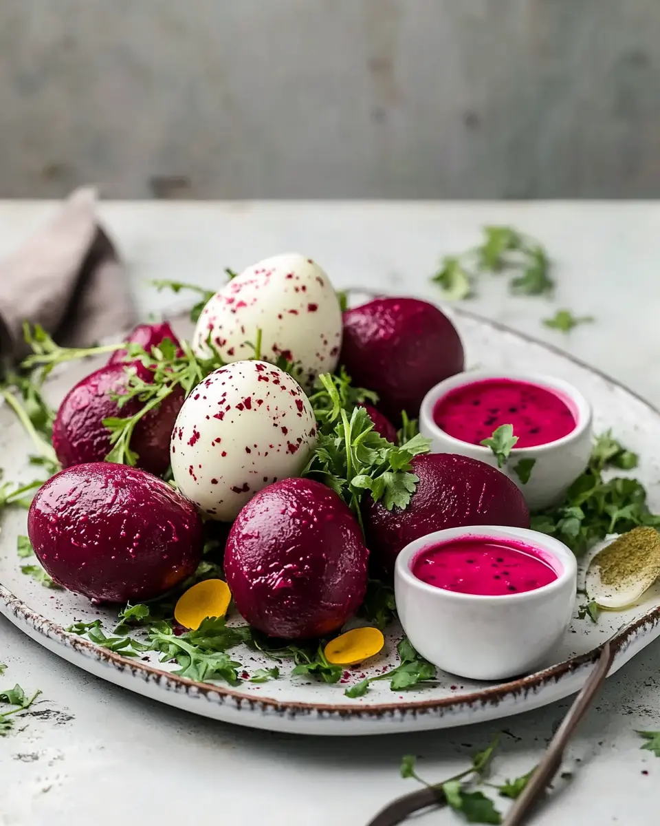 Rote Rüben Eier – Farbiges Oster-Highlight mit Dip First Image First Image