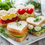 Dreierlei Sandwiches-Herzen zum Valentinstag First Image First Image