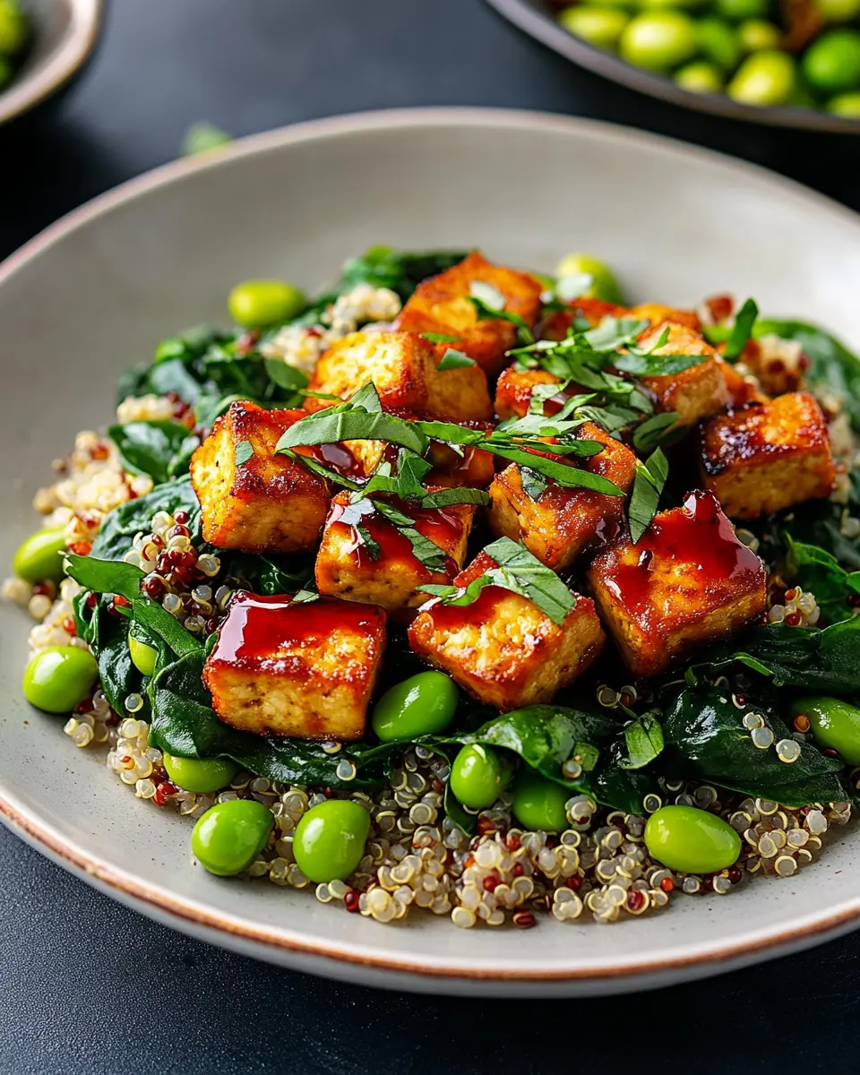 Süß-saurer Tofu mit Spinat-Quinoa: Easy Comfort Bowl Delight 6 wuhinbnuzqyon3k0myvn