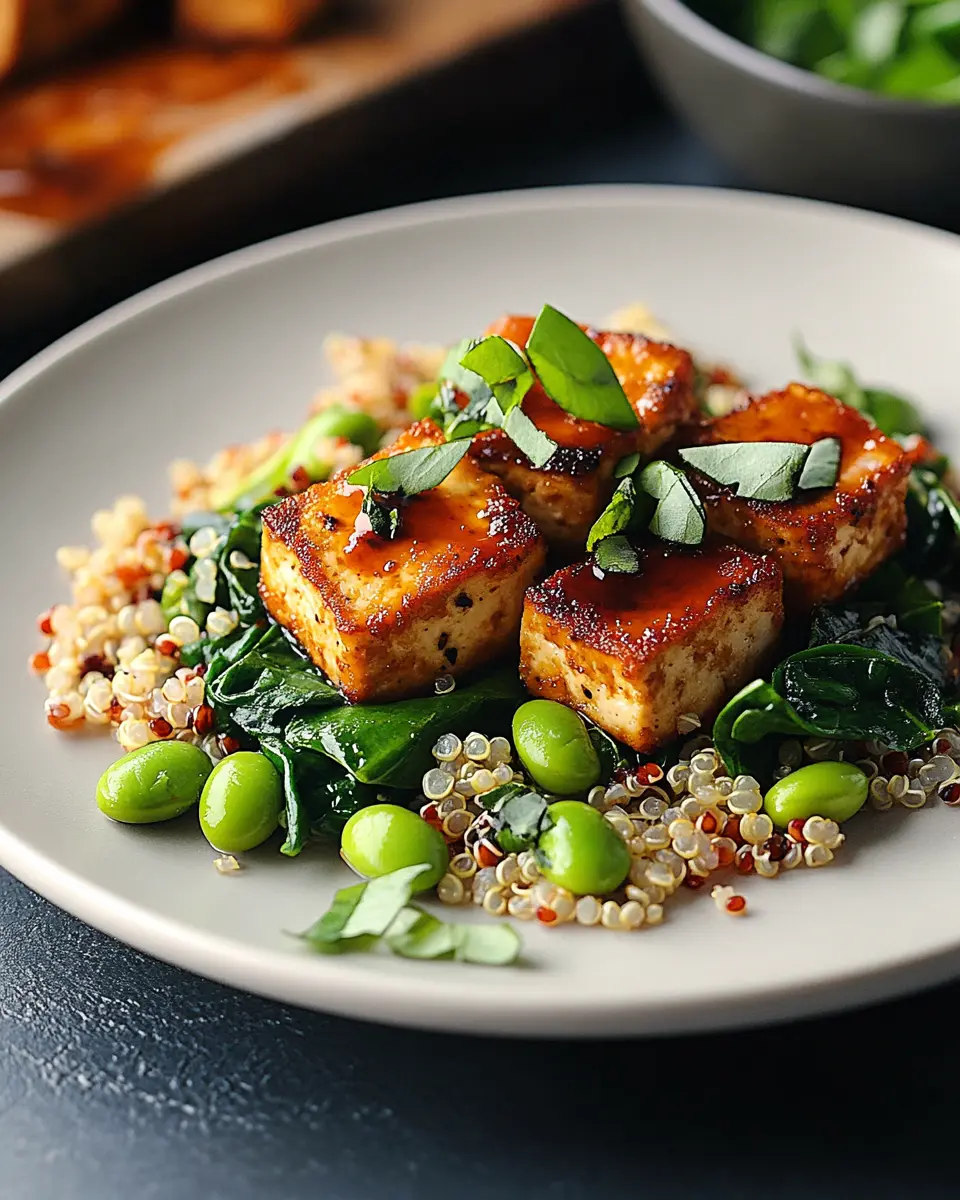 Süß-saurer Tofu mit Spinat-Quinoa: Easy Comfort Bowl Delight 7