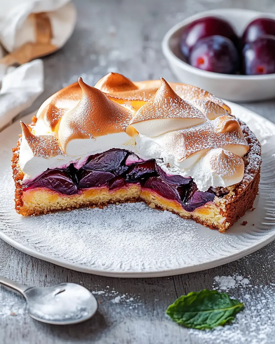 Pflaumenkuchen mit Baiser: Irresistibly Sweet & Fluffy Delight 6