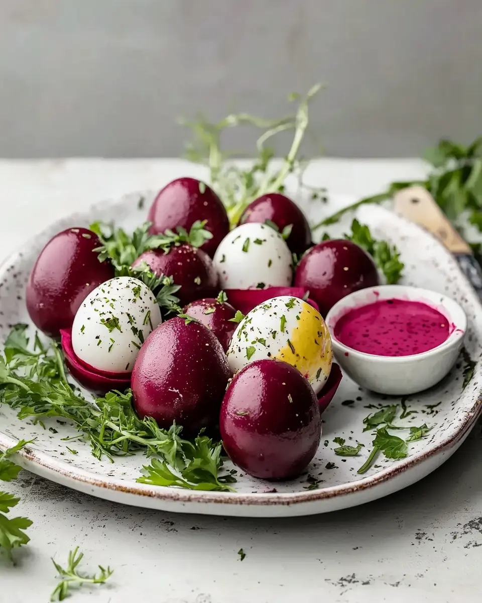 Rote Rüben Eier: Easy Colorful Easter Delight with Dip 5