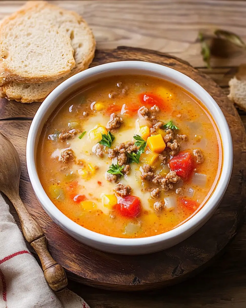 Tomatige Hackfleisch-Käse-Suppe: 45-Minuten-Wunder für kalte Tage First Image First Image