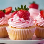 Cupcakes mit Erdbeeren – Bestes einfaches Rezept First Image First Image
