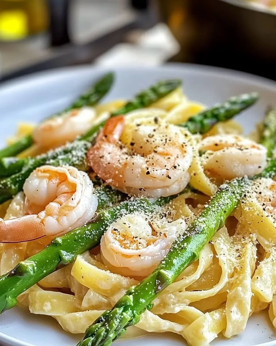 Pasta mit grünem Spargel und Garnelen: A Flavorful Delight! 7