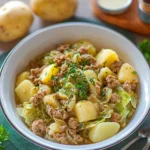 Wirsingeintopf mit Hackfleisch und Kartoffeln First Image First Image