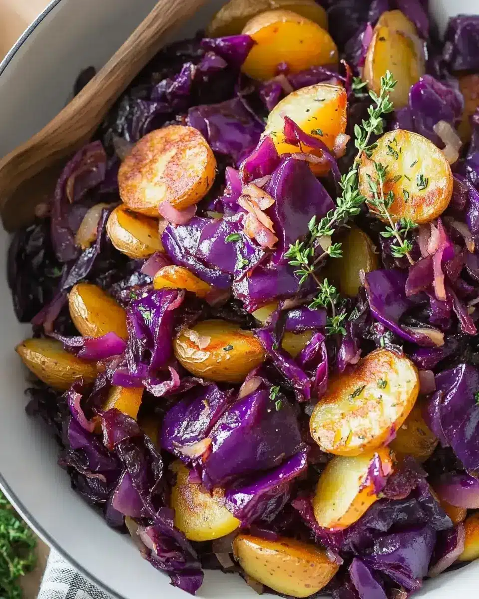 Rotkohl Pfanne mit Kartoffeln First Image First Image