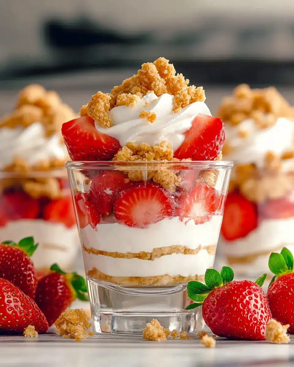 Erdbeer-Dessert im Glas – einfach & schnell First Image First Image