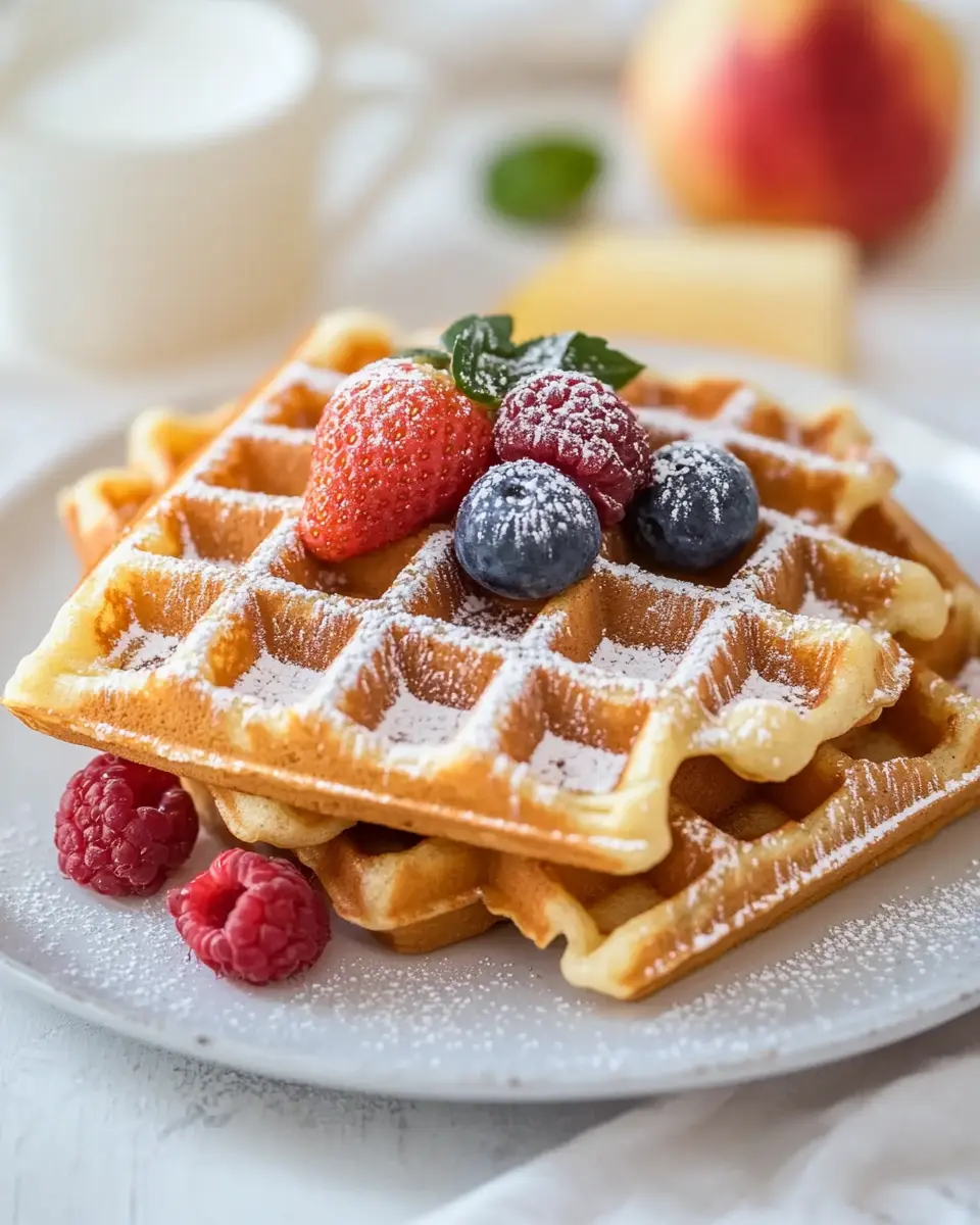Vegane Waffeln aus Haferflocken und Apfelmus – Bestes Rezept First Image First Image