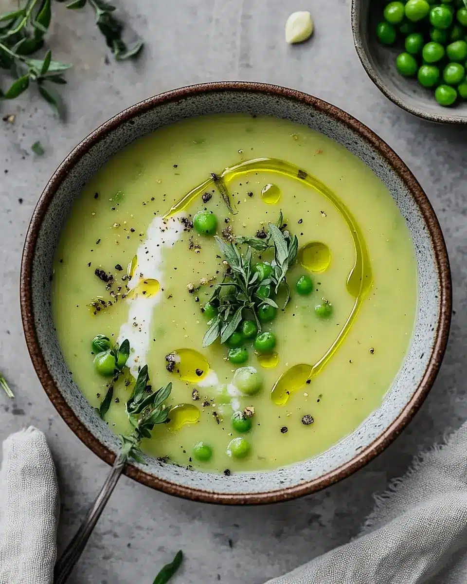 Bärlauchsuppe mit Kartoffeln & Erbsen – Cremiges Frühlingsrezept First Image First Image