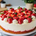 Erdbeerkuchen mit Schmand – Bestes cremiges Rezept First Image First Image