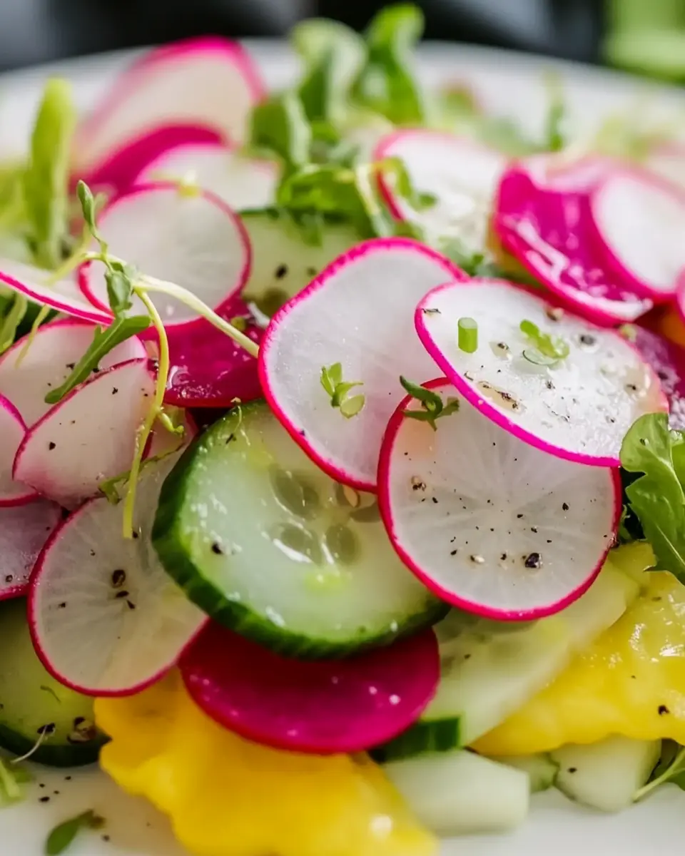Radieschensalat mit Gurke & Gelber Bete – Raffiniert und Frisch First Image First Image