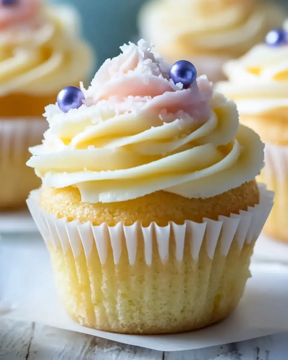Prinzessinnen Cupcakes mit Zitrone & Kokos First Image First Image