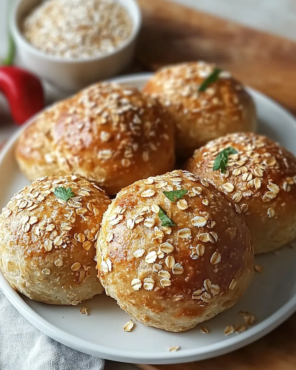 Turbo Haferflocken Brötchen – Schnelles Rezept First Image First Image