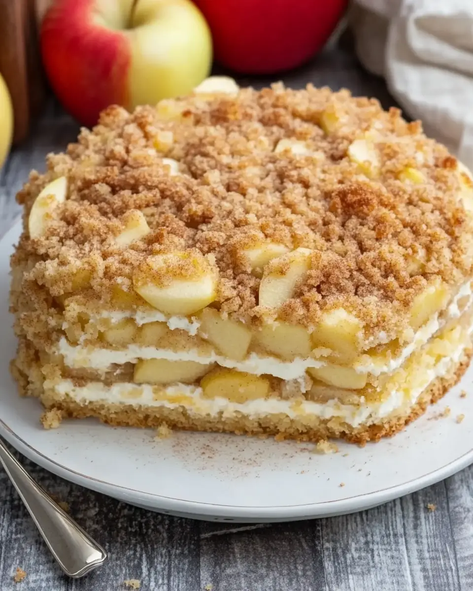 Apfel Quark Kuchen mit Zimtstreusel – Saftig & Einfach First Image First Image