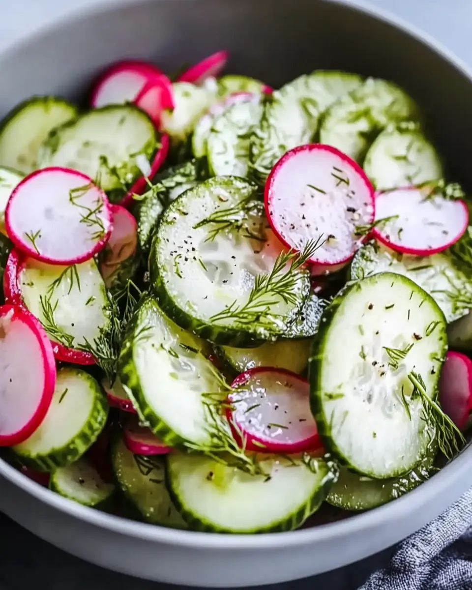 Frischer Gurken Radieschen Salat First Image First Image