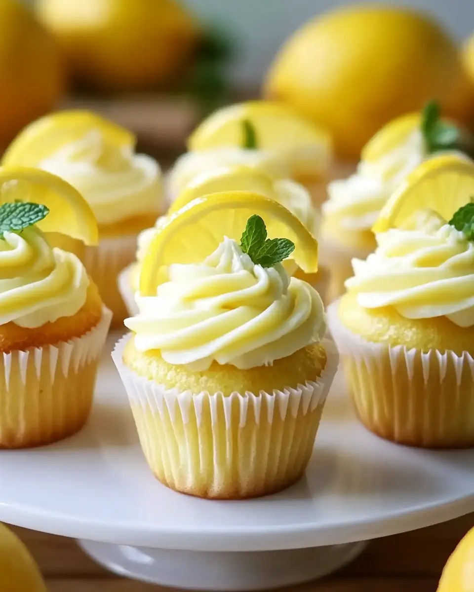 Zitronige Mini Cupcakes First Image First Image