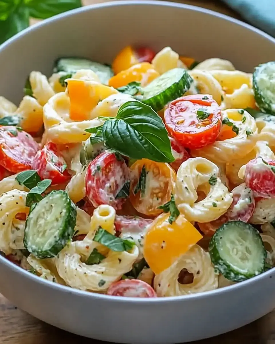 Nudelsalat mit Joghurtdressing First Image First Image