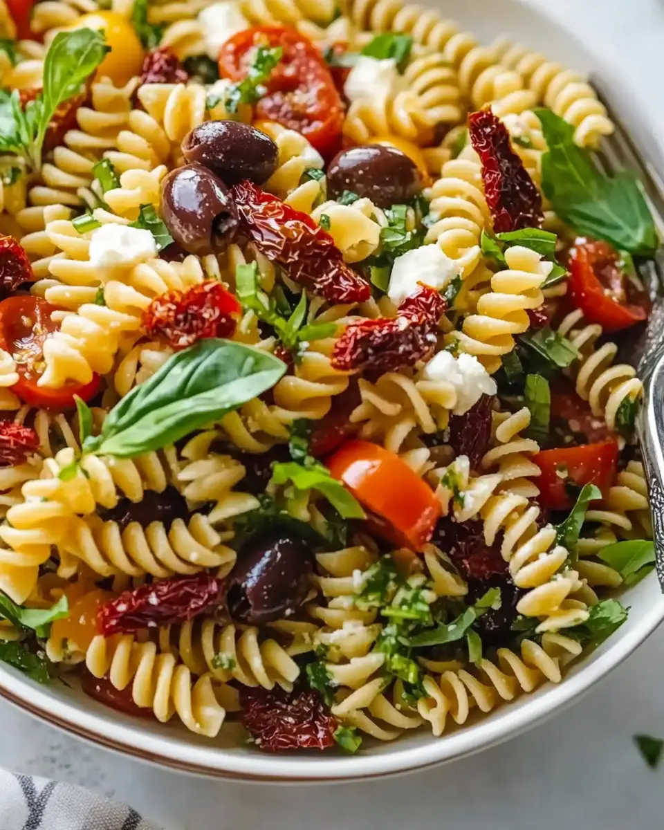 Mediterraner Nudelsalat – Bestes Rezept einfach First Image First Image
