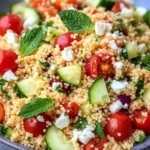 Schneller Couscous Salat mit Feta – Bestes Rezept First Image First Image