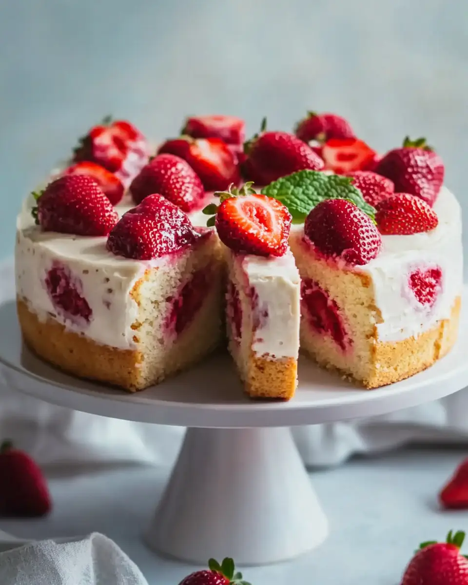 Erdbeer Joghurt Kuchen – Einfach & Saftig First Image First Image