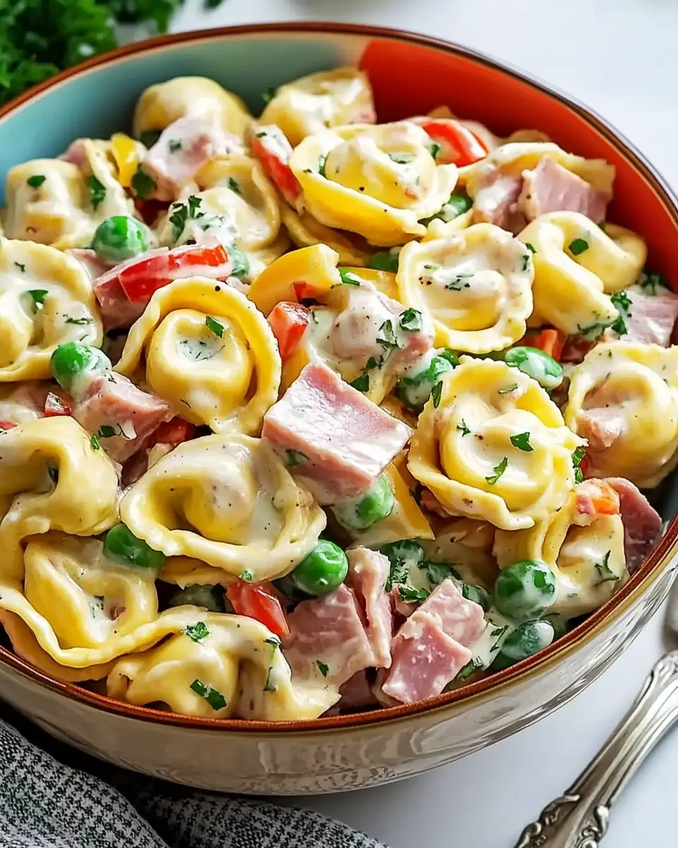 Tortellinisalat mit Schinken und Miracel Whip – Cremig & Einfach!