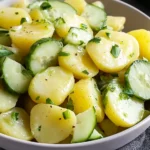 Kalorienarme Kartoffelsalat mit Gurke und Brühe – Lecker & gesund! First Image First Image