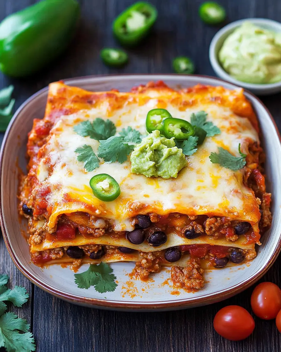 Mexikanische Enchilada Lasagne: Irresistibly Cheesy Delight 6