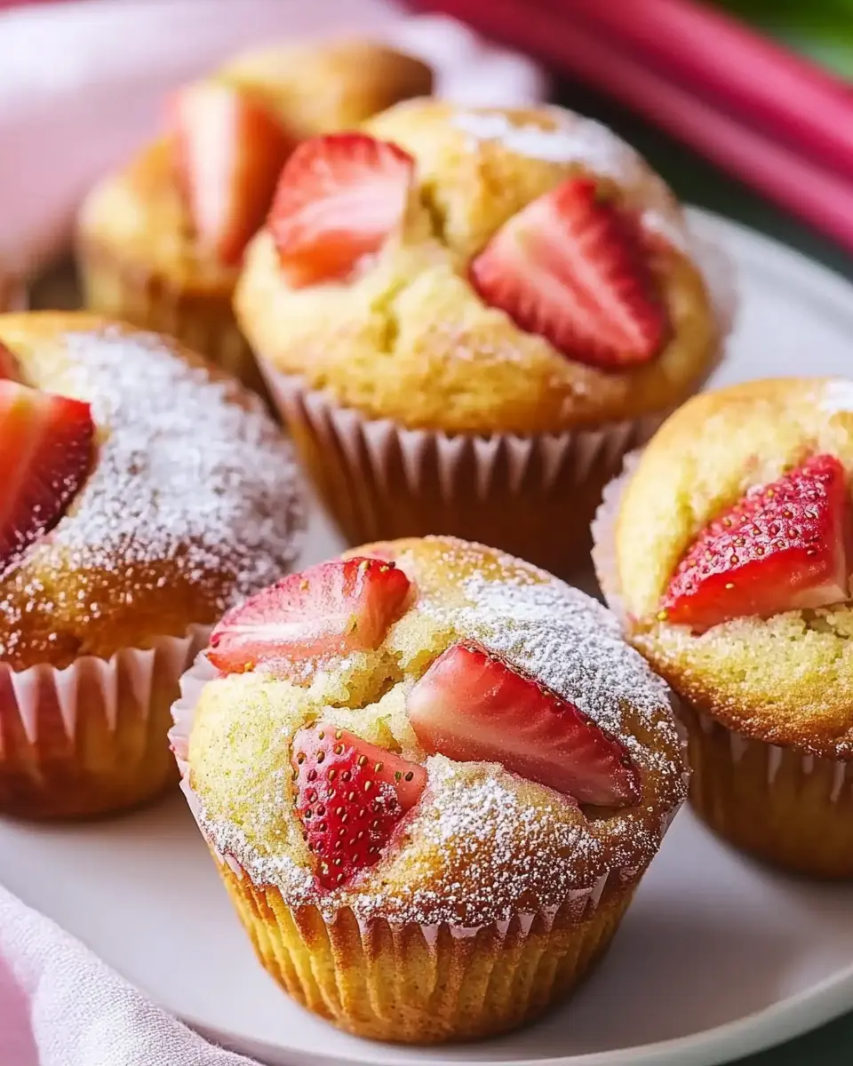Saftige Erdbeer Rhabarber Muffins Rezept einfach & schnell: Yum! 6 f5wtq4jydplhfl5w7qqc