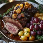 Sauerbraten mit getrockneten Früchten und Traubensalat: Festmahl! First Image First Image