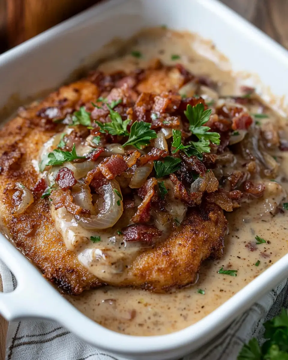 Schweineschnitzel mit Zwiebel-Specksauce – Easy & Creamy Delight 5