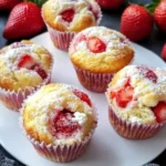 Frischkäse Muffins mit Erdbeeren – Bestes Rezept First Image First Image