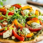 Gemüse Pizza mit Dinkel Vollkornteig – Gesund und Lecker First Image First Image