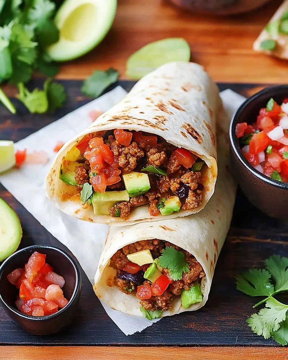Burrito mexikanischer Wrap: Juicy Hackfleisch Delight!
