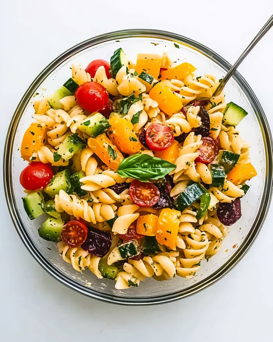 Vegetarischer Nudelsalat mit Gemüse – Einfach & Lecker für den Sommer First Image First Image