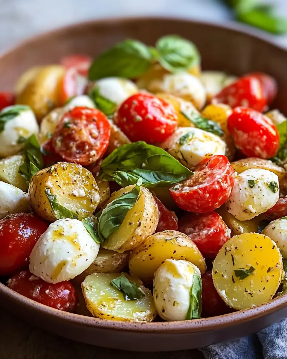 Kartoffelsalat mit Tomaten und Mozzarella Rezept First Image First Image